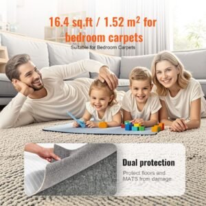 slip resistant rug pad protective cushioning carpet pad 9 x 12 14thick dual surface polyester felt latex gray 10 11m area carpet padding rug cushion safe for all floors 5.jpg