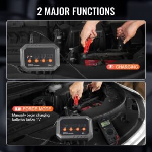 smart battery charger 8 amp lifepo4 lead acid agm gel sla car battery charger fully automatic charger maintainer for boat motorcycle lawn mower golf cart marine deep cycle 2.jpg