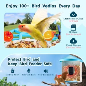 smart bird feeder with camera 2k hd ai identify 10000 bird species solar powered bird watching camera with auto capture instant notify wireless outdoor gift for bird lover 2 solar panels 2.jpg