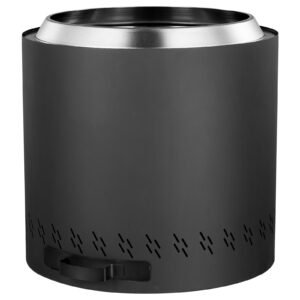 Smokeless Fire Pit Stove Bonfire, H: 15.4 in x Dia: 15.7 in ,Wood Burning Fireplaces with Removable Ash Pan, SUS430 Stainless Steel Inner Portable Outdoor Firepit,for Outdoor Patio Camping
