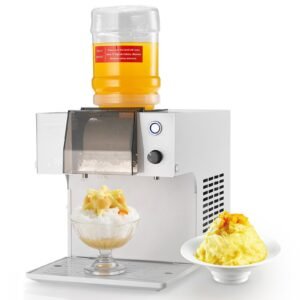 Snowflake Ice Machine, 176LBS/24H Snowflake Ice Maker, Ice-Shaver Machine with Stainless Steel Blade, Electric Snow Cone Maker with 0.48Gal Tank, 90S Fast Pre-Cooling, for Home & Small Gathering