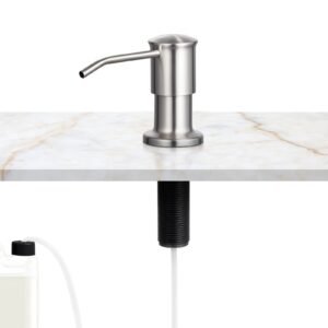 soap dispenser for kitchen sink stainless steel built in sink soap dispenser with 47 extension tube kit countertop dish soap dispenser with 360 rotation pump head for kitchen bathroom 4.jpg
