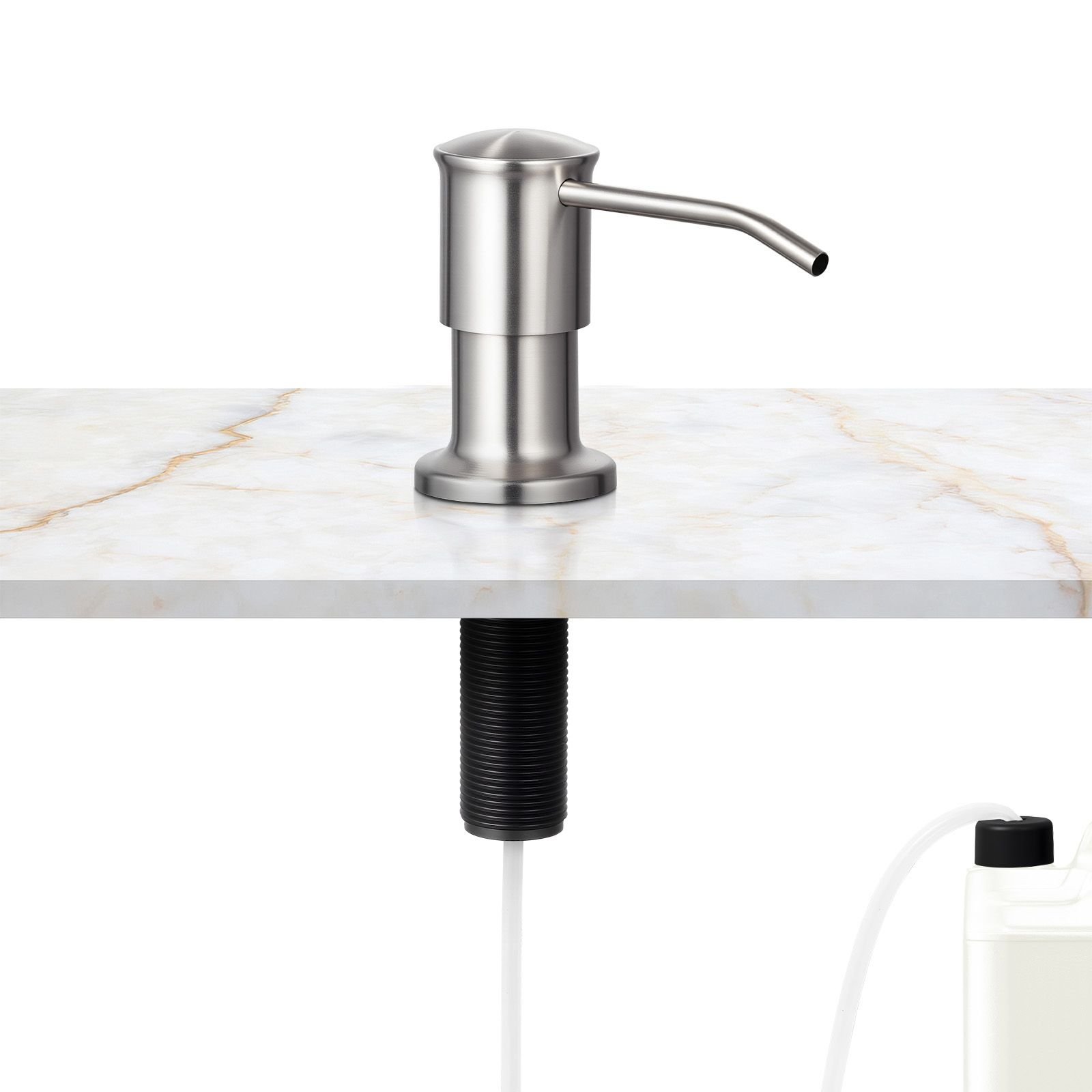 soap dispenser for kitchen sink stainless steel built in sink soap dispenser with 47 extension tube kit countertop dish soap dispenser with 360 rotation pump head for kitchen bathroom.jpg
