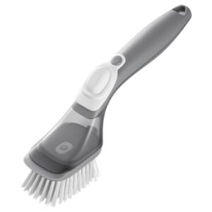 soap dispensing dish brush kitchen scrub brushes with 3 brush heads dish cleaning brushes with pp handle and curved bristles ideal for pots pans sink and stove 3.jpg