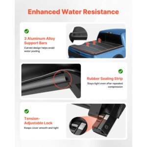 soft roll up truck bed tonneau cover compatible with 2015 2025 ford f 150 fits 56 ft 5 ft 7 in67 in bed triple layer heavy duty pvc tonneau cover with three aluminum alloy support bars 2.jpg