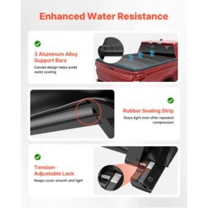 soft roll up truck bed tonneau cover compatible with 2019 2025 chevy silveradogmc sierra 1500 new body fits 58 ft 5 ft 9 in693 in bed pvc tonneau cover with aluminum alloy support bars 2.jpg