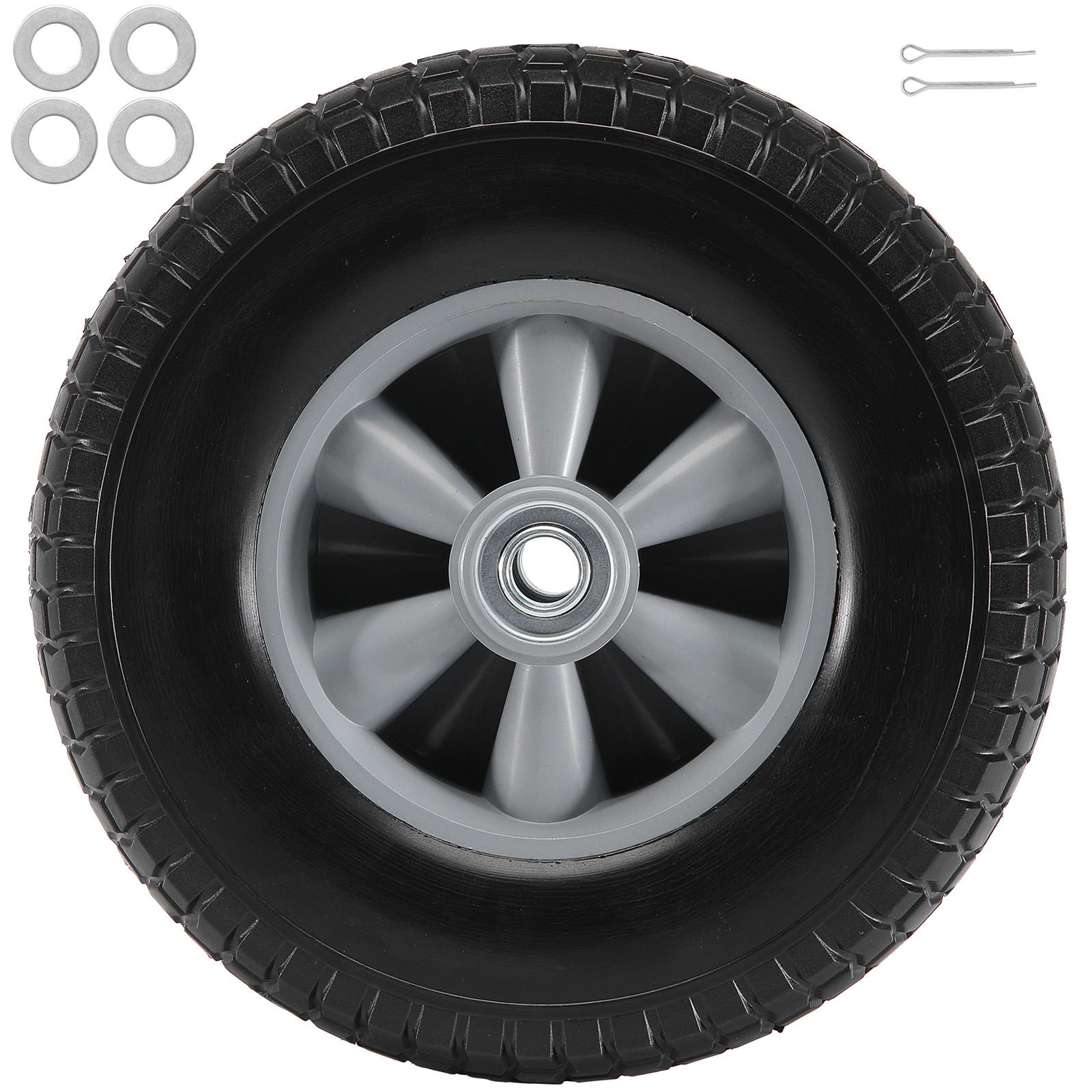 solid pu run flat tire wheel 10 2 pack 180 lbs dynamic load 220 lbs static load flat free tubeless tires and wheels for hand truck utility cart dollies garden trailers various carts.jpg