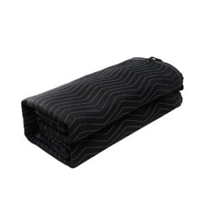 Sound Dampening Blanket, 96" x 80", Extra Large Studio Grommeted Soundproof Blanket with Grommets, Light Blocker for Door Acoustic Noise Blocking Blanket Studio Sound Absorption Sheet, Black