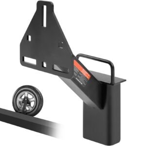 Spare Tire Carrier, Trailer Spare Tire Mount, 160 lbs Capacity, Utility Trailer Accessories Fits Most 4 & 5 & 6 & 8 Lugs Wheels on 4", 4.25", 4.5", 4.75", 5", 5.5", 6", 6.5" Bolt Patterns