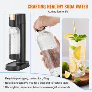 sparkling water maker soda maker machine for home carbonating seltzer water starter kit with 2 bpa free 1l pet bottles compatible with mainstream screw in 60l co2 cylindernot included black 1.jpg