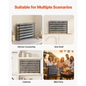 spice rack organizer for cabinet spice organizer with 72 empty spice jars lids spice labels and funnel complete set seasoning organizer for countertop kitchen pantry cupboard 23x16 in 2.jpg