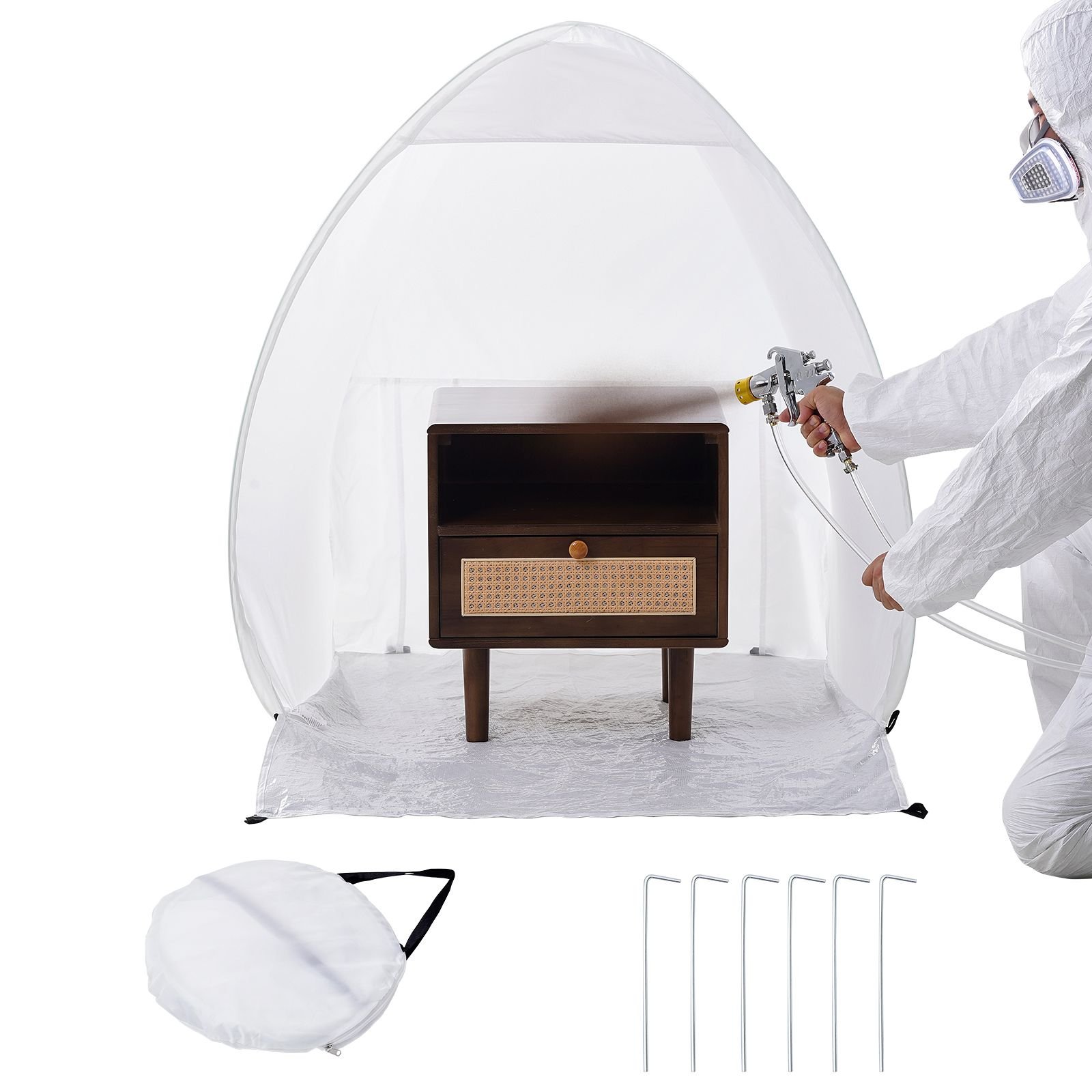 spray paint shelter 40 x 35 x 40 in pop up portable spray paint tent with built in floor exhaust window and storage bag foldable paint booth for furniture diy hobby tool painting station.jpg