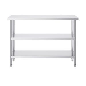 stainless steel food prep table 14 x 48 x 34 inch commercial kitchen worktable with 2 adjustable undershelf heavy duty prep table metal work table for bbq kitchen home and garage 2.jpg