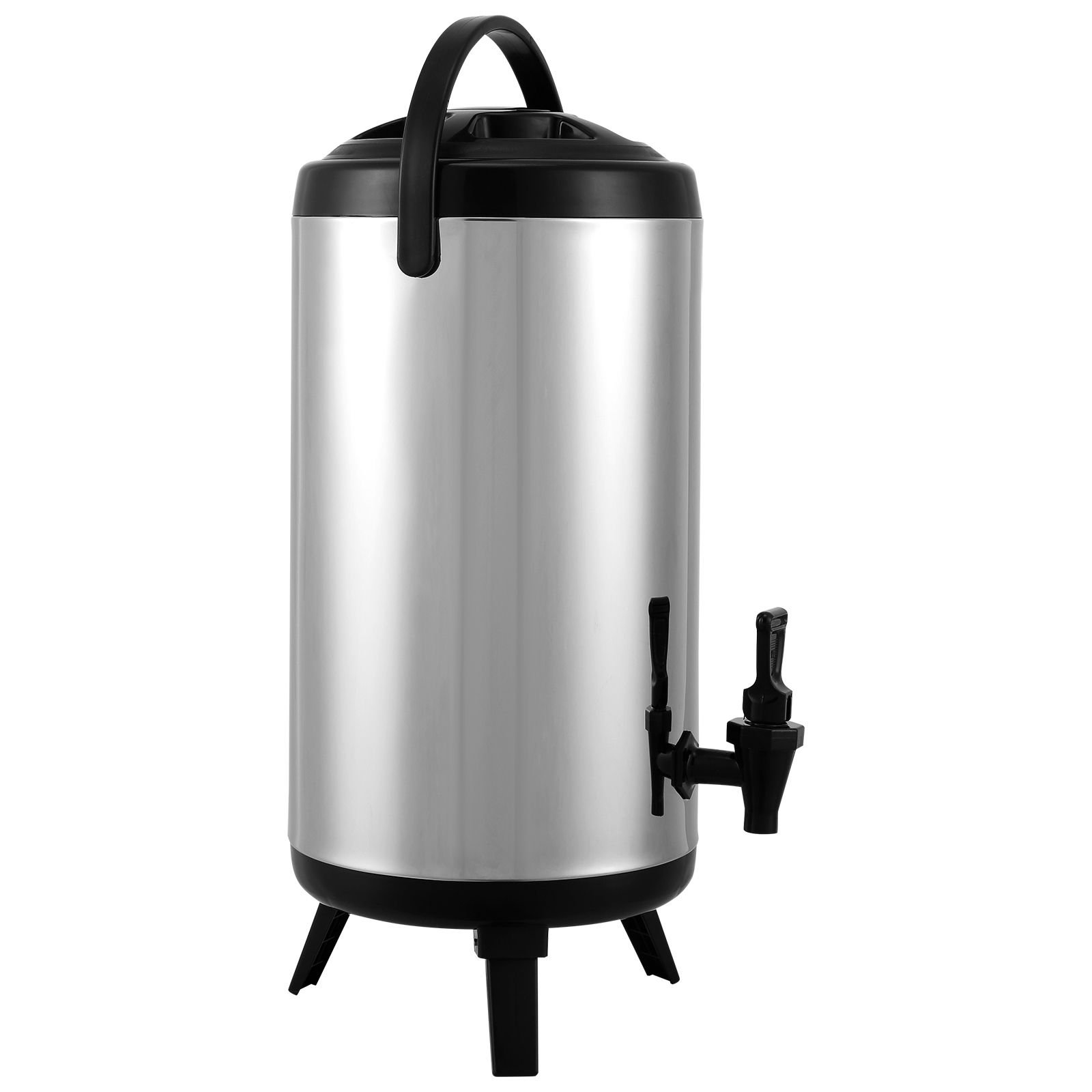 stainless steel insulated beverage dispenser 24 gallon 92 liter thermal hot and cold drink server dispenser with spigot handle food grade for hot tea coffee water restaurant drink shop.jpg