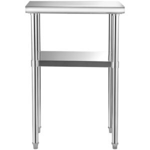 stainless steel prep table 24 x 18 x 36 inch 600lbs load capacity heavy duty metal worktable with adjustable undershelf feet commercial workstation for kitchen restaurant garage backyard 4.jpg