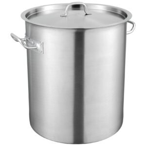 stainless steel stockpot 42 quart large cooking pots multipurpose cookware sauce pot with lid handle heavy duty commercial grade stock pot sanding treatment for large groups events silver.jpg