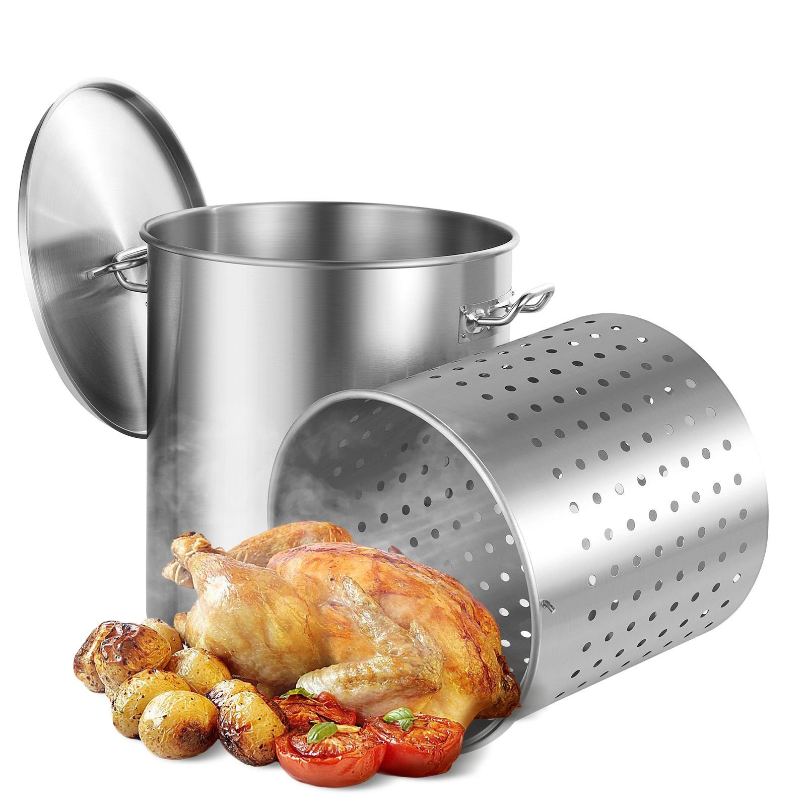 stainless steel stockpot 54l large cooking pots cookware sauce pot with basket lid and handle heavy duty commercial grade stock pot sanding treatment for large groups events silver.jpg
