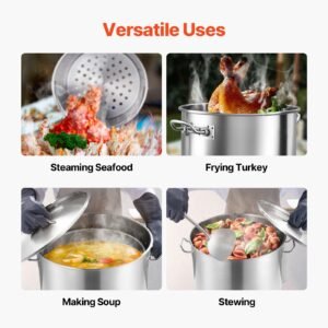 stainless steel stockpot 84 quart large cooking pots cookware sauce pot with basket lid and handle heavy duty commercial grade stock pot sanding treatment for large groups events silver 5.jpg