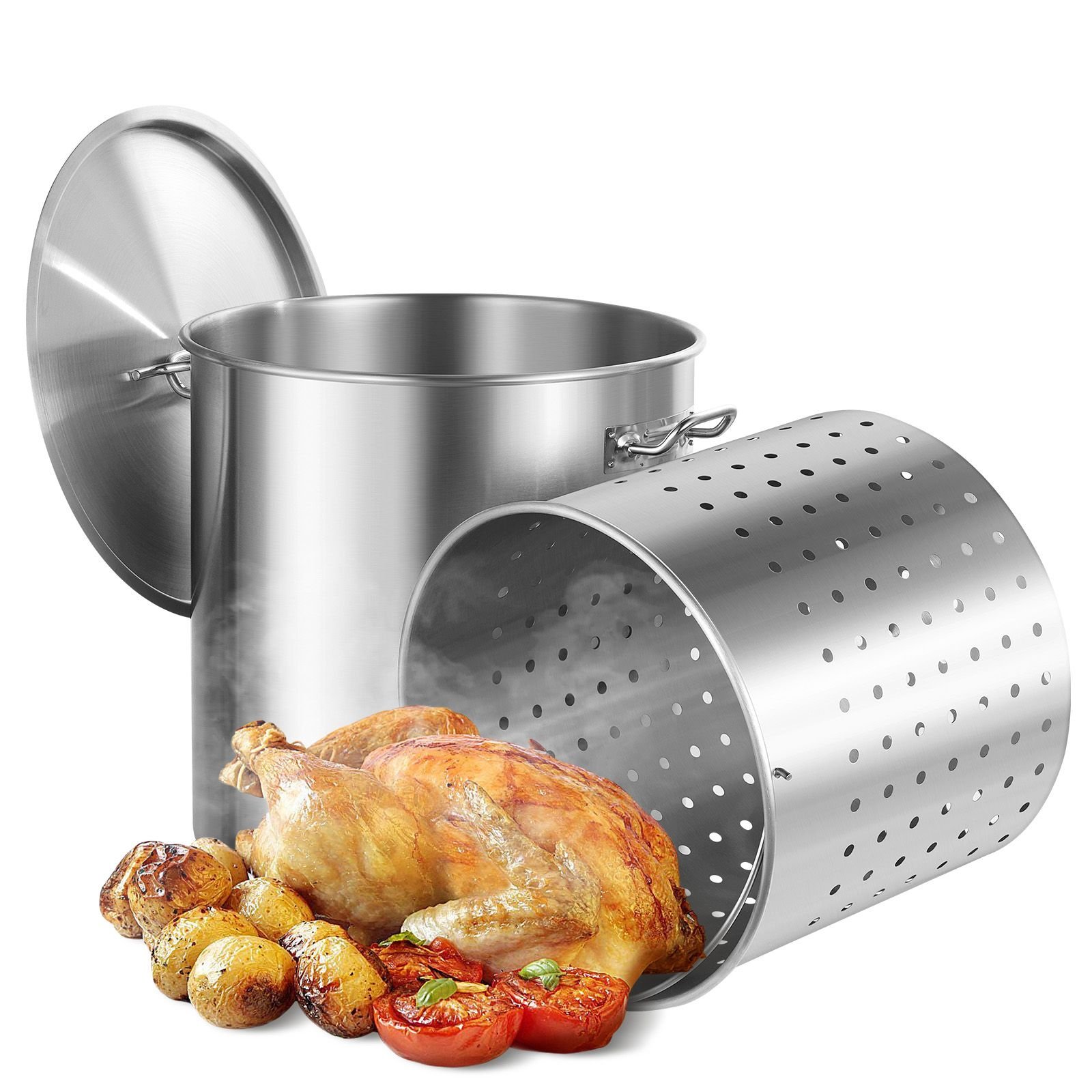 stainless steel stockpot 84 quart large cooking pots cookware sauce pot with basket lid and handle heavy duty commercial grade stock pot sanding treatment for large groups events silver.jpg