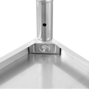 stainless steel work table 24 x 24 x 30 inch commercial food prep worktable with 4 wheels casters 3 sided backsplash heavy duty prep worktable metal work table for restaurant home hotel 3.jpg