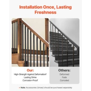 staircase balusters 11 pack 44 inch durable carbon steel stair balusters 05 inch indoor square metal spindle railing corrosion proof hollow deck railing with pre drilled holes matte black 1.jpg