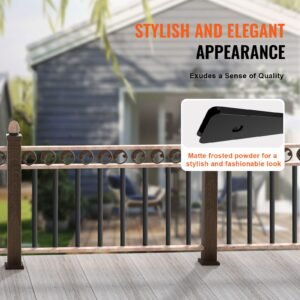 staircase metal balusters 3228 x 1 x 02 flat aluminum alloy decorative banister spindles 51 pack deck baluster with screws classic hollow deck railing satin black powder coated for porch 3.jpg