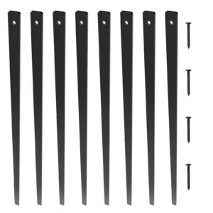 Staircase Metal Balusters, 32.28" x 1" x 0.2" Flat Aluminum Alloy Decorative Banister Spindles, 51 Pack Deck Baluster with Screws, Classic Hollow Deck Railing Satin Black Powder Coated for Porch