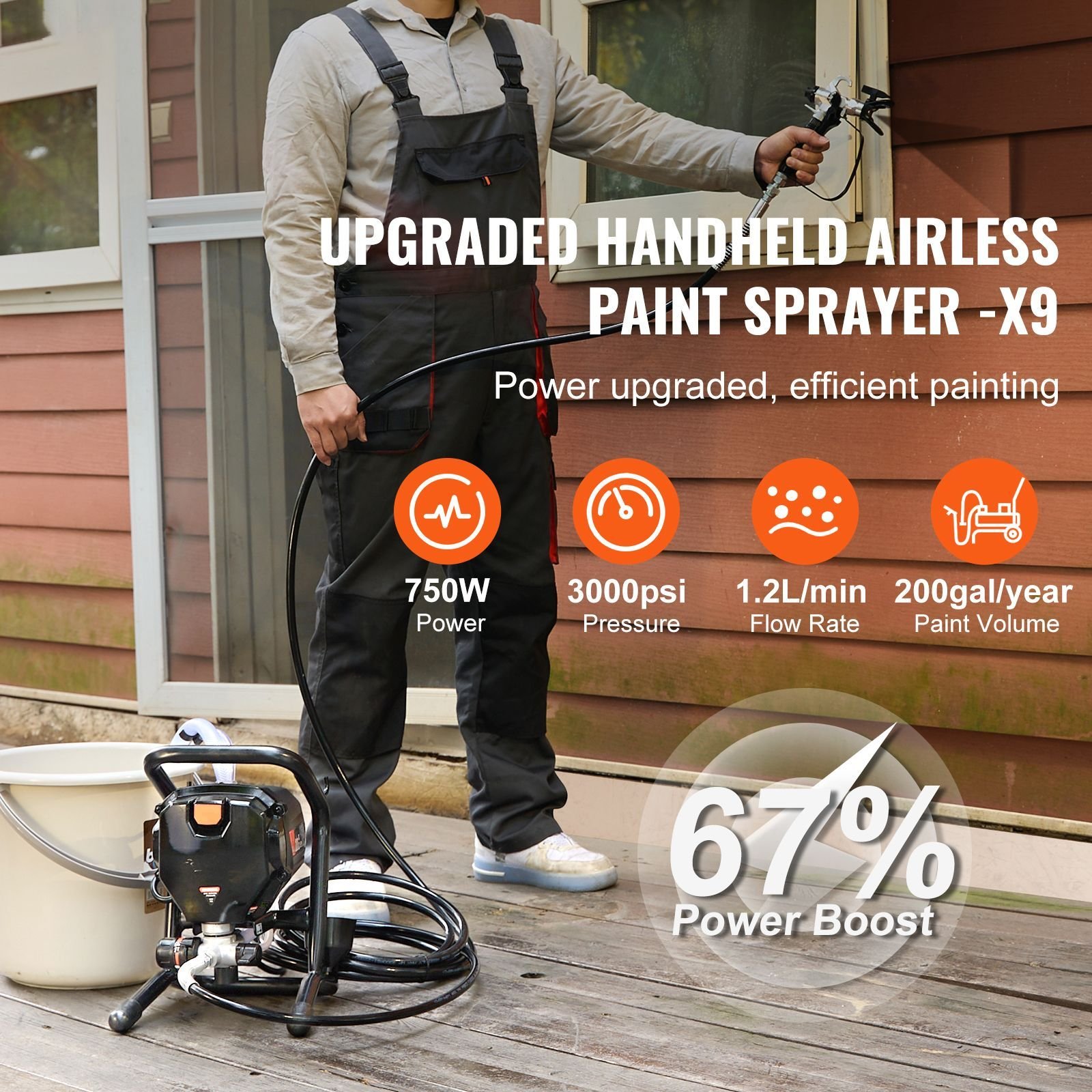 stand airless paint sprayer 3000psi 750w efficient electric airless sprayerfor home interior and exterior furniture and fences handheld paint sprayers fine and even painting effect.jpg