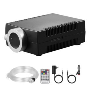 Starlight Headliner Kit, 150 pcs 0.03 in 6.5 ft, 16W Fiber Optic Star Ceiling Lights for Car, Bluetooth APP, Remote Control, Sound Activated, RGBW Light Engine, for Home Bed Room Decoration