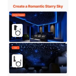 starlight headliner kit 450 pcs 003 in 98 ft 16w twinkle fiber optic star ceiling lights for car bluetooth app remote control sound activated rgbw light engine for home bed room decor 5.jpg
