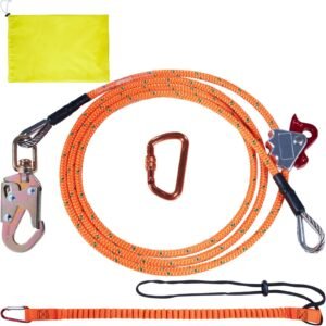 steel core flipline 12 x 12 arborist flipline flip line for tree climbing with alloy steel snap hook aluminum alloy carabiner and extra tool lanyard for arborist tree climbers 2.jpg