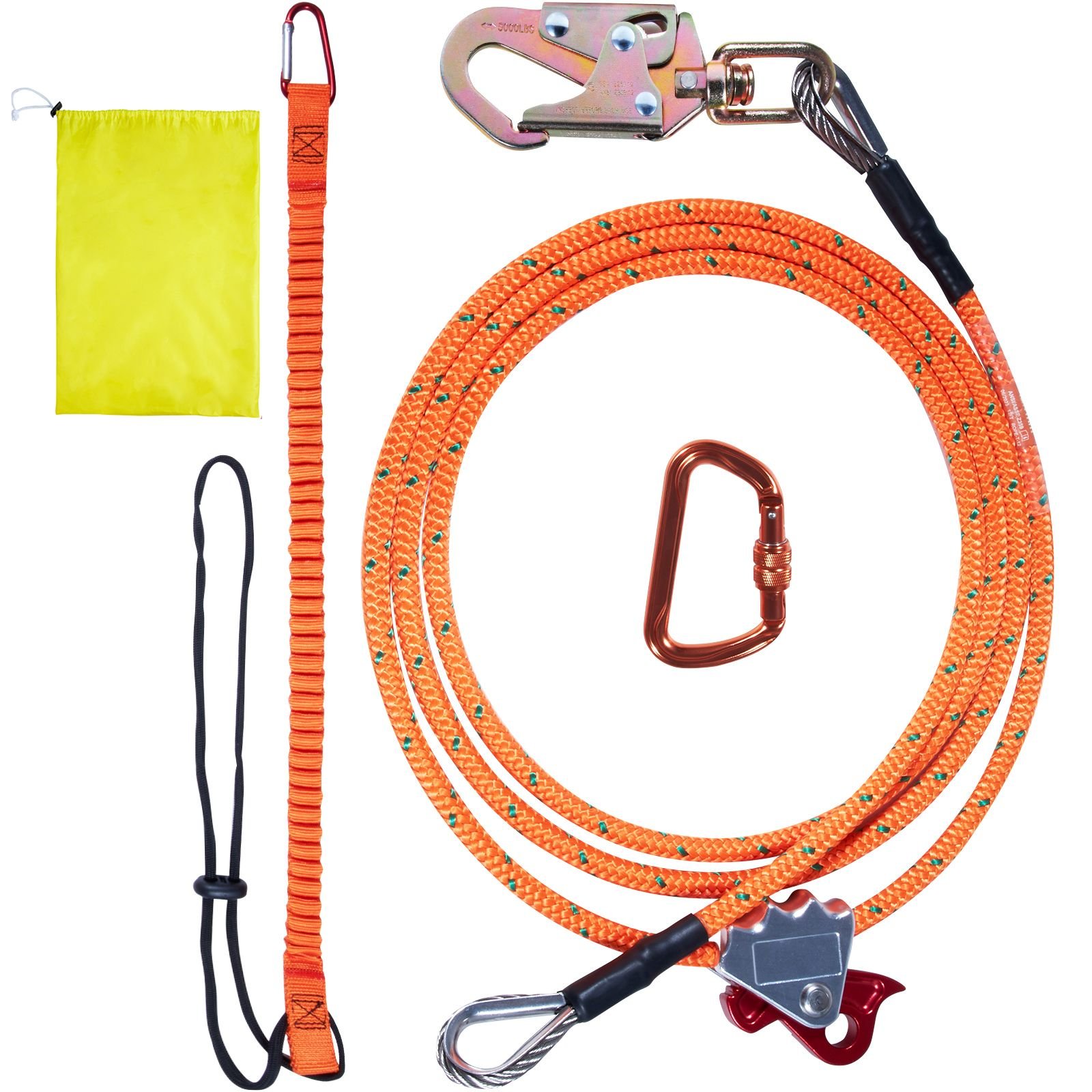 steel core flipline 12 x 8 arborist flipline flip line for tree climbing with alloy steel snap hook aluminum alloy carabiner and extra tool lanyard for arborist tree climbers.jpg