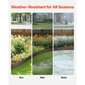 steel landscape edging 5 packs 39 x 3 in rust resistant metal landscape edging bendable garden edging border heavy duty lawn edging easy to install flower bed yard pathway divider brown 1.jpg