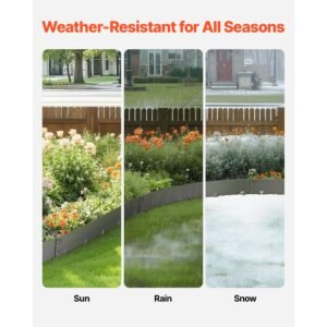 steel landscape edging 5 packs 39 x 4 in rust resistant metal landscape edging bendable garden edging border heavy duty lawn edging easy to install flower bed yard pathway divider dark gray 4.jpg