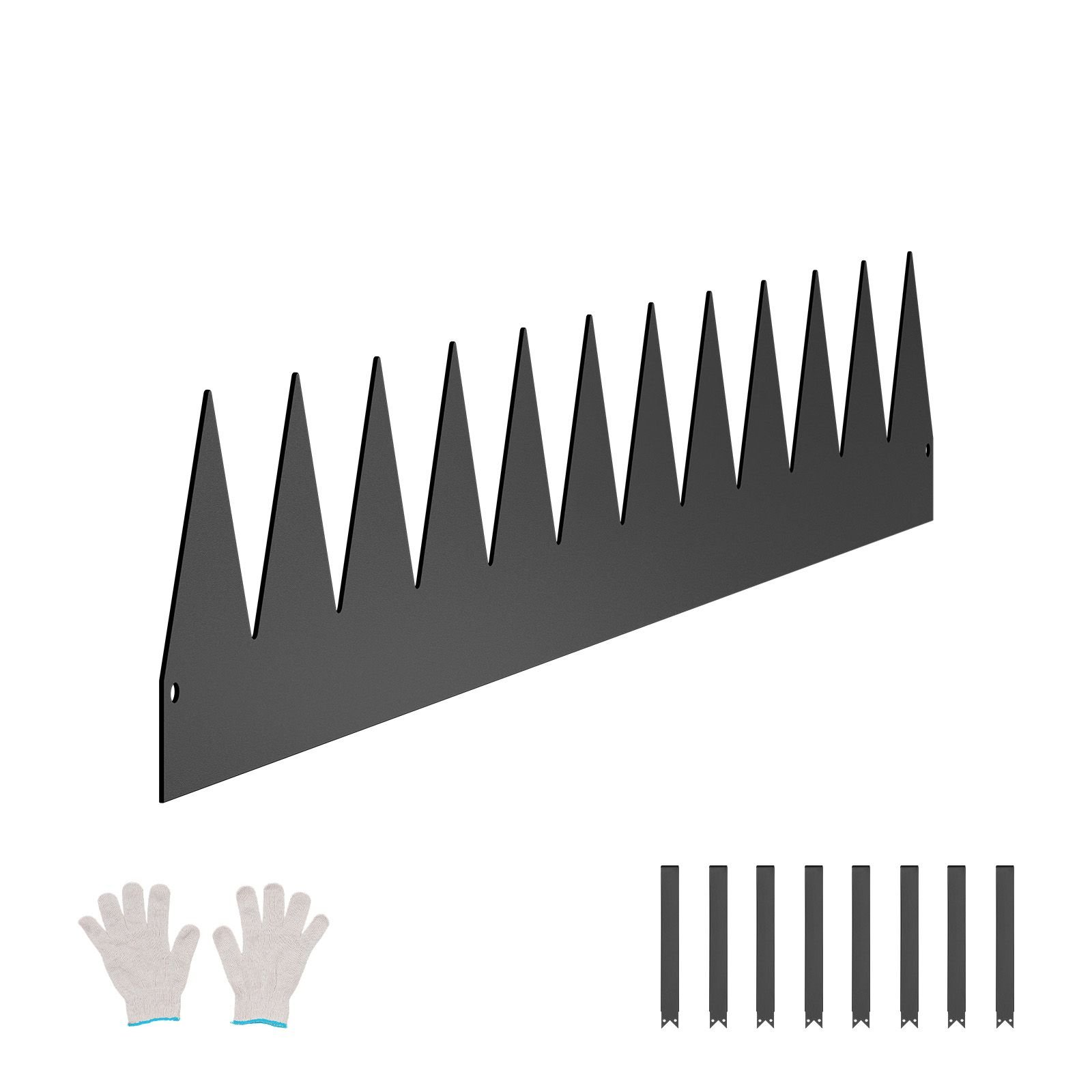 steel landscape edging, 6 packs 40 x 6 in rust resistant metal landscape edging, bendable garden edging border, heavy duty lawn edging, easy to install, flower bed yard pathway divider black