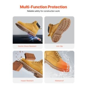 steel toe work boots us size 12 waterproof work boots for men slip resistant work boot lightweight and breathable rubber sole mens boots for industry construction brown yellow 3.jpg