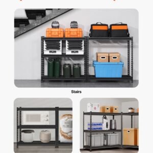 storage shelves 2000 lbs 5 tier heavy duty garage shelving 16 d x 36 w x 72 h adjustable metal shelves for industrial shelving unit utility shelf for kitchen warehouse basement black 1.jpg