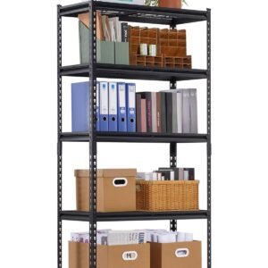 storage shelves 2000 lbs 5 tier heavy duty garage shelving 16 d x 36 w x 72 h adjustable metal shelves for industrial shelving unit utility shelf for kitchen warehouse basement black.jpg