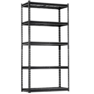 storage shelves 2000 lbs 5 tier heavy duty garage shelving 16 d x 36 w x 72 h adjustable metal shelves for industrial shelving unit utility shelf for kitchen warehouse basement black 5.jpg