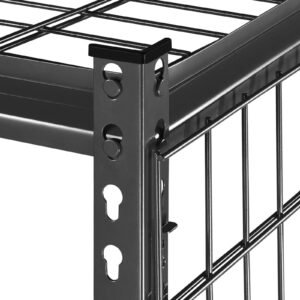 storage shelves 2400 lbs 4 tier heavy duty garage shelving 20 d x 40 w x 60 h adjustable metal shelves for industrial shelving unit utility shelf for kitchen warehouse basement black 2.jpg