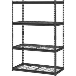 storage shelves 2400 lbs 4 tier heavy duty garage shelving 20 d x 40 w x 60 h adjustable metal shelves for industrial shelving unit utility shelf for kitchen warehouse basement black 5.jpg