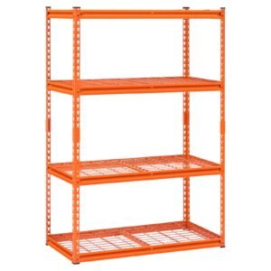 storage shelves 2400 lbs 4 tier heavy duty garage shelving 20 d x 40 w x 60 h adjustable metal shelves for industrial shelving unit utility shelf for kitchen warehouse basement orange 1.jpg