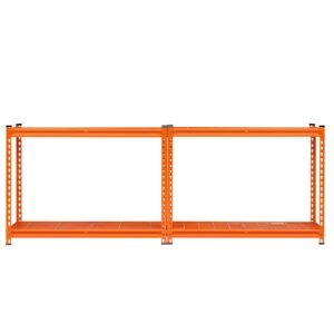 storage shelves 2400 lbs 4 tier heavy duty garage shelving 20 d x 40 w x 60 h adjustable metal shelves for industrial shelving unit utility shelf for kitchen warehouse basement orange 2.jpg