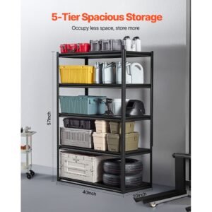storage shelves 3000 lbs 5 tier garage storage shelving 24 d x 48 w x 72 h adjustable metal shelves for garage shelves utility rack shelf ideal for kitchen warehouse basement black 4.jpg