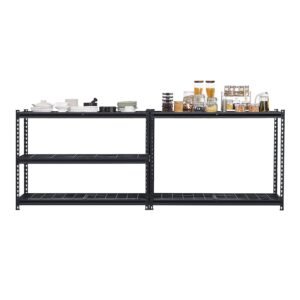 storage shelves 3000 lbs 5 tier heavy duty garage shelving 20 d x 48 w x 72 h adjustable metal shelves for industrial shelving unit utility shelf for kitchen warehouse basement black 2.jpg