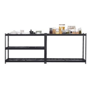 storage shelves 3000 lbs 5 tier heavy duty garage shelving 24 d x 48 w x 72 h adjustable metal shelves for industrial shelving unit utility shelf for kitchen warehouse basement black 1.jpg