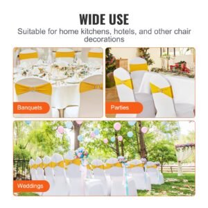 stretch spandex chair sashes chair slipcover and stretch chair sash with round buckle elastic chair bands fitting wedding holiday banquet party chair decoration 100 pcs golden yellow 5.jpg
