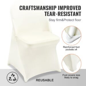 stretch spandex folding chair covers universal fitted chair cover removable washable protective slipcovers for wedding holiday banquet party celebration dining 30pcs ivory white 4.jpg