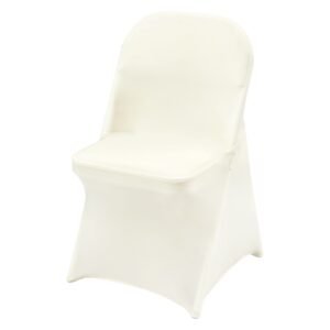 stretch spandex folding chair covers universal fitted chair cover removable washable protective slipcovers for wedding holiday banquet party celebration dining 50pcs ivory white 1.jpg