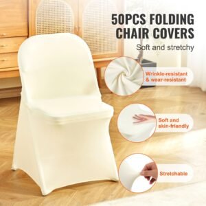 stretch spandex folding chair covers universal fitted chair cover removable washable protective slipcovers for wedding holiday banquet party celebration dining 50pcs ivory white 3.jpg